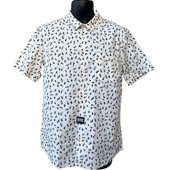 Quiksilver Men's Printed Multicolor Short Sleeve Modern Fit Shirt Size M NWOT - Picture 13 of 13